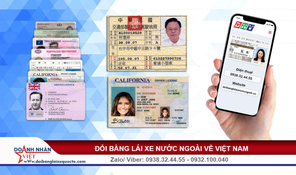 Bằng lái xe nước ngoài về Việt Nam