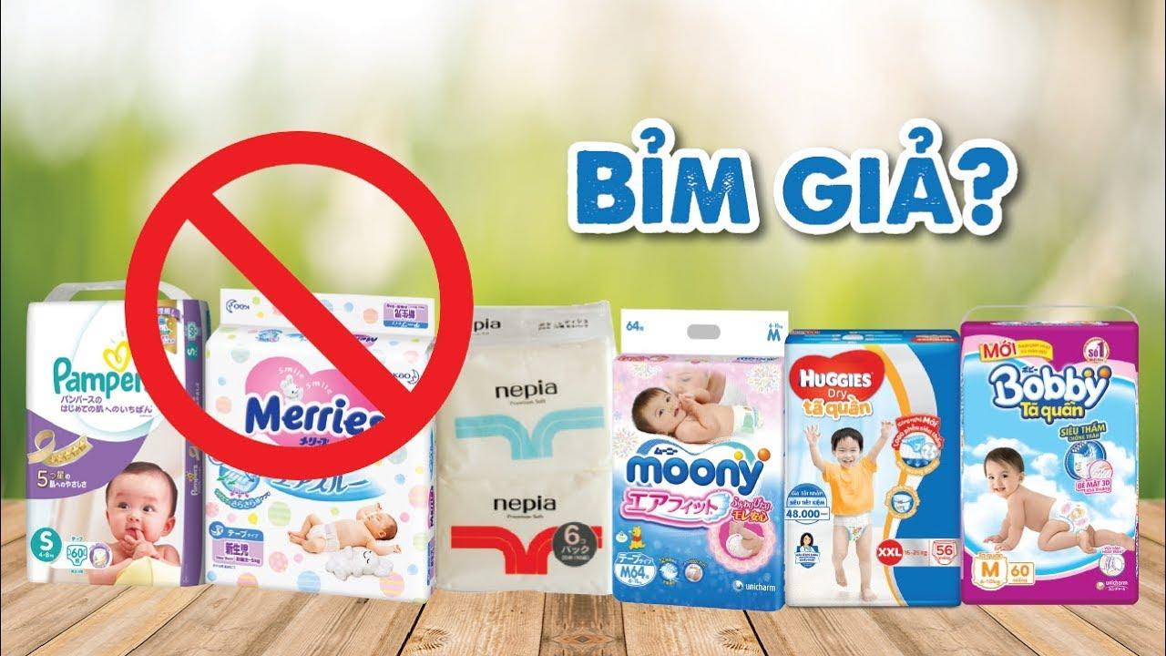 Phân biệt bỉm thật bỉm giả