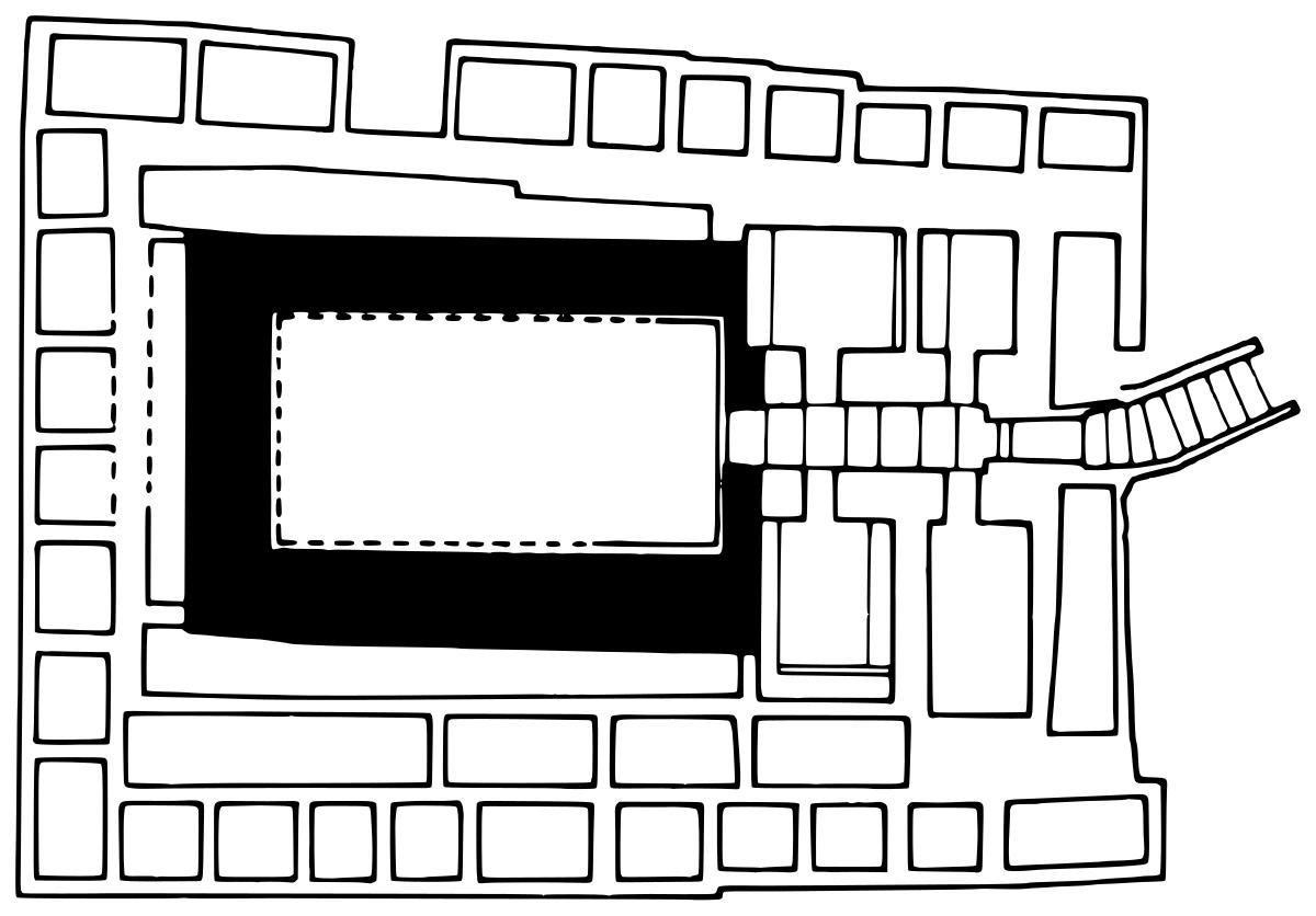 Map of the tomb of Qa