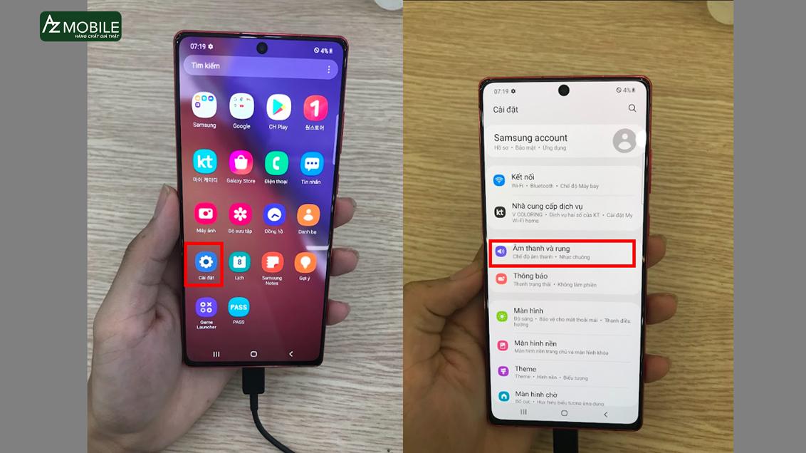 chọn cài đặt âm thanh và rung Android.jpg