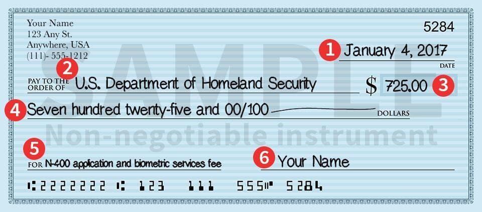 Image of a check and how to write a check