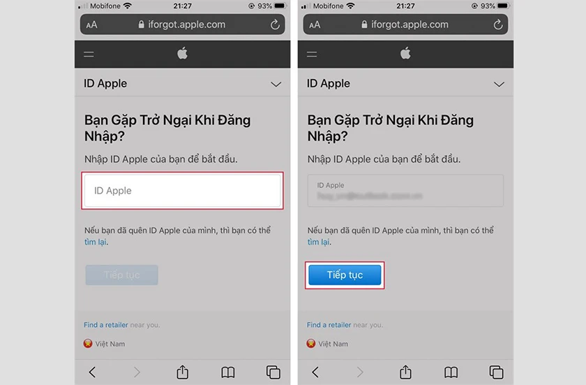 Quên mật khẩu ID Apple và cách khôi phục trên điện thoại