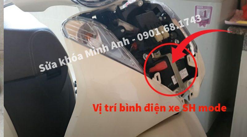 Vị trí bình điện xe SH mode