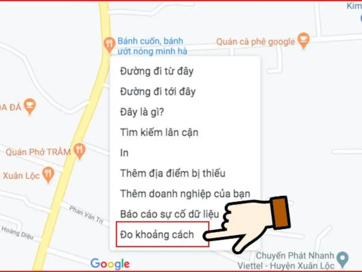 Cách đo quãng đường trên Google Maps