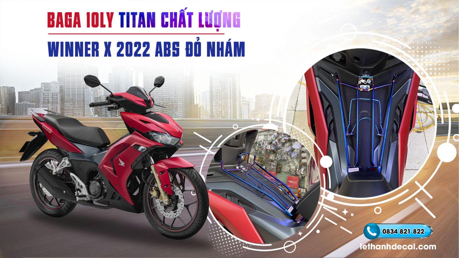 baga titan 10ly cho xe máy Winner X 2022 ABS đỏ nhám