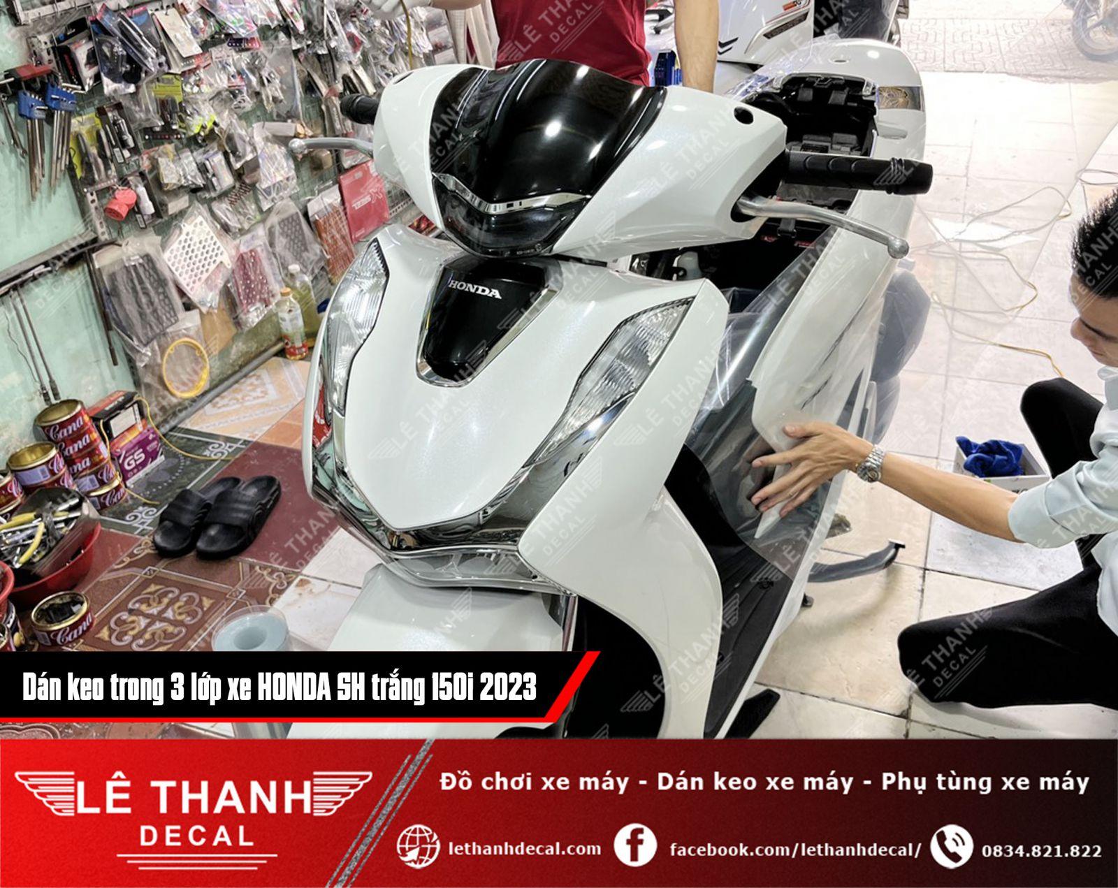 Dán keo trong 3 lớp cho xe Honda SH trắng 150i 2023