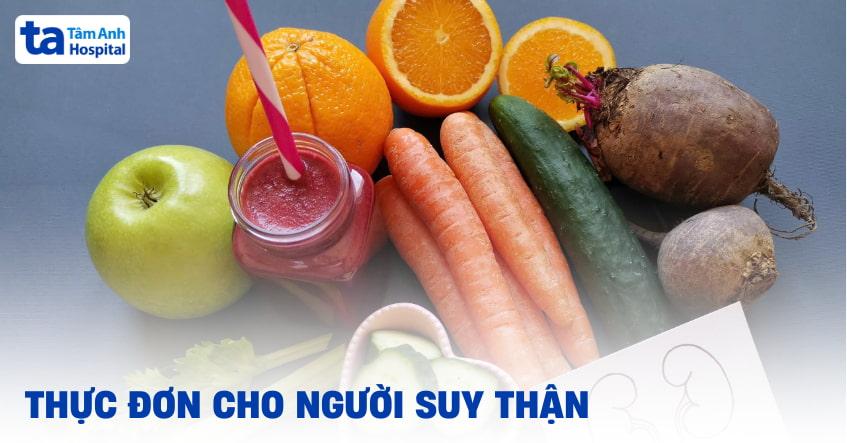 thực đơn cho người suy thận