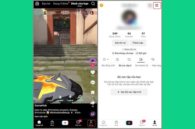 Truy cập vào hồ sơ của bạn trên Tiktok để xem ngày sinh