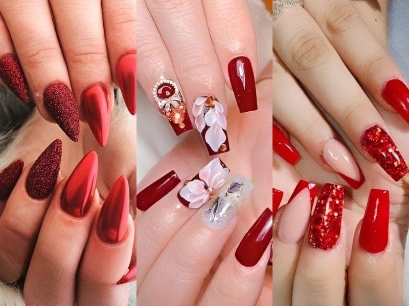 Những mẫu nail màu đỏ
