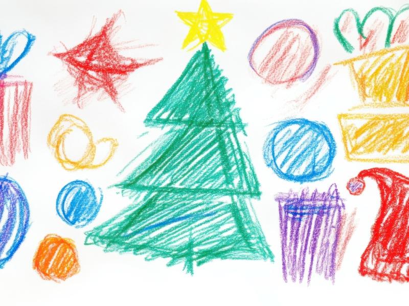 vẽ cây thông noel