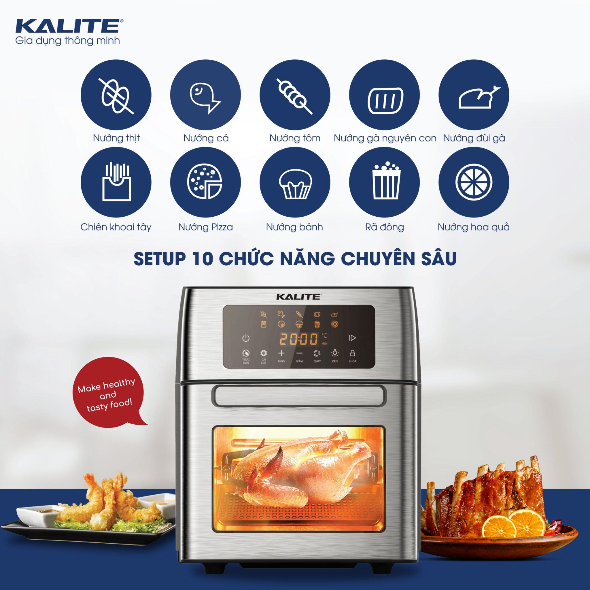 nồi chiên không dầu kalite kl1500 10 chức năng