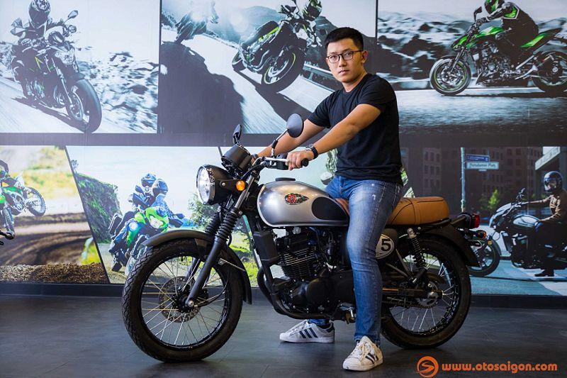 Kawasaki W175 SE 2018, xe mô tô cổ điển để đi phố, cần bằng A2, giá 68 triệu