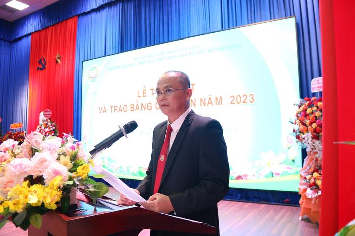 Tiến sĩ Tạ Hoàng Thiện, Trưởng phòng Đào tạo, Nghiên cứu khoa học và Hợp tác quốc tế Trường Đại học Thể dục thể thao thành phố Hồ Chí Minh. Ảnh: Website nhà trường.