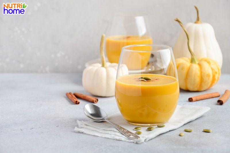 cách làm sữa tăng cân cho người gầy, Sữa bí đỏ tăng cân