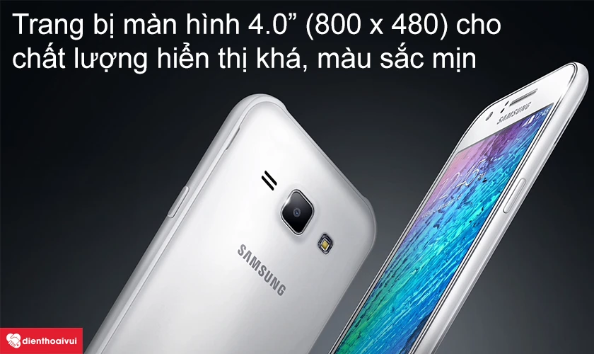 Trang bị màn hình 4.0” (800 x 480) cho chất lượng hiển thị khá, màu sắc mịn