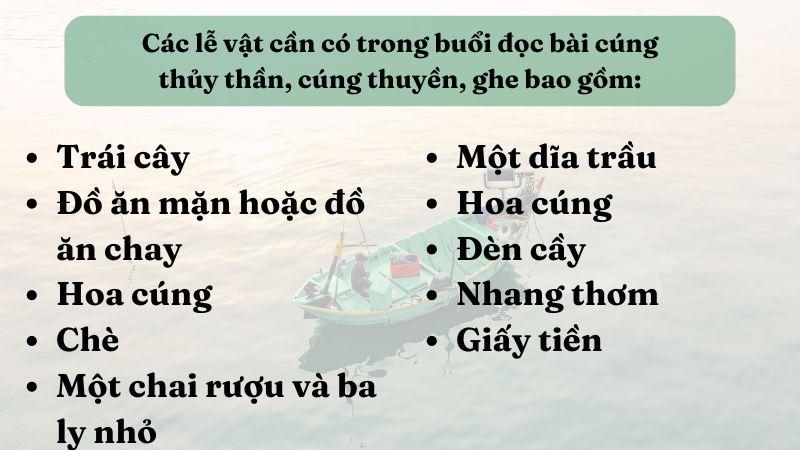 cách cúng ghe đi biển