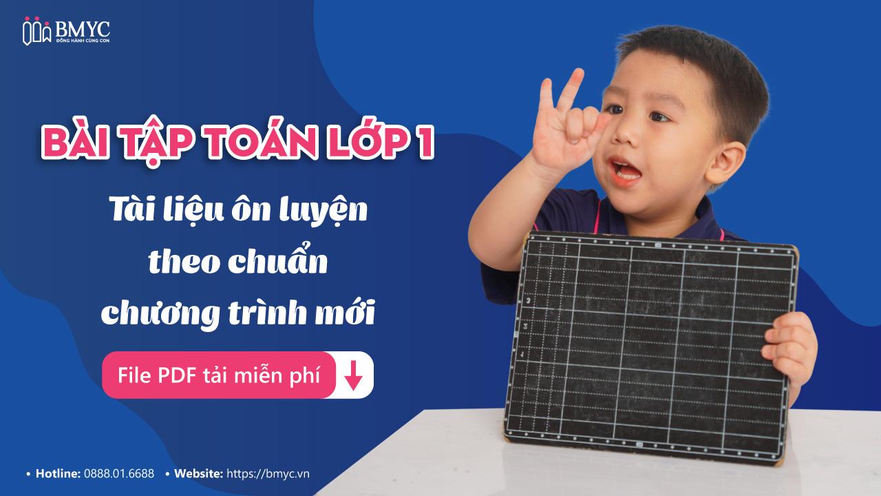 Bài tập toán lớp 1 ôn luyện theo chương trình mới