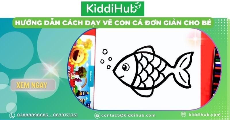 thêm chi tiết vây và đuôi vào bản phác họa cá chép đơn giản theo hướng dẫn