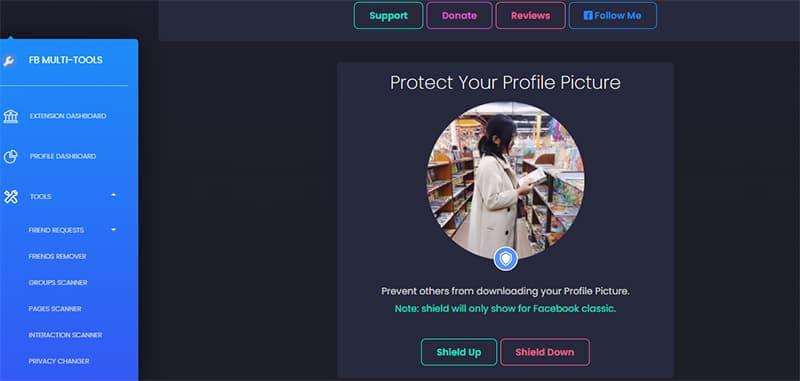 cách bật khiên avatar facebook 1