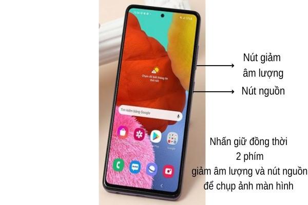 Cách chụp màn hình trên Samsung A52