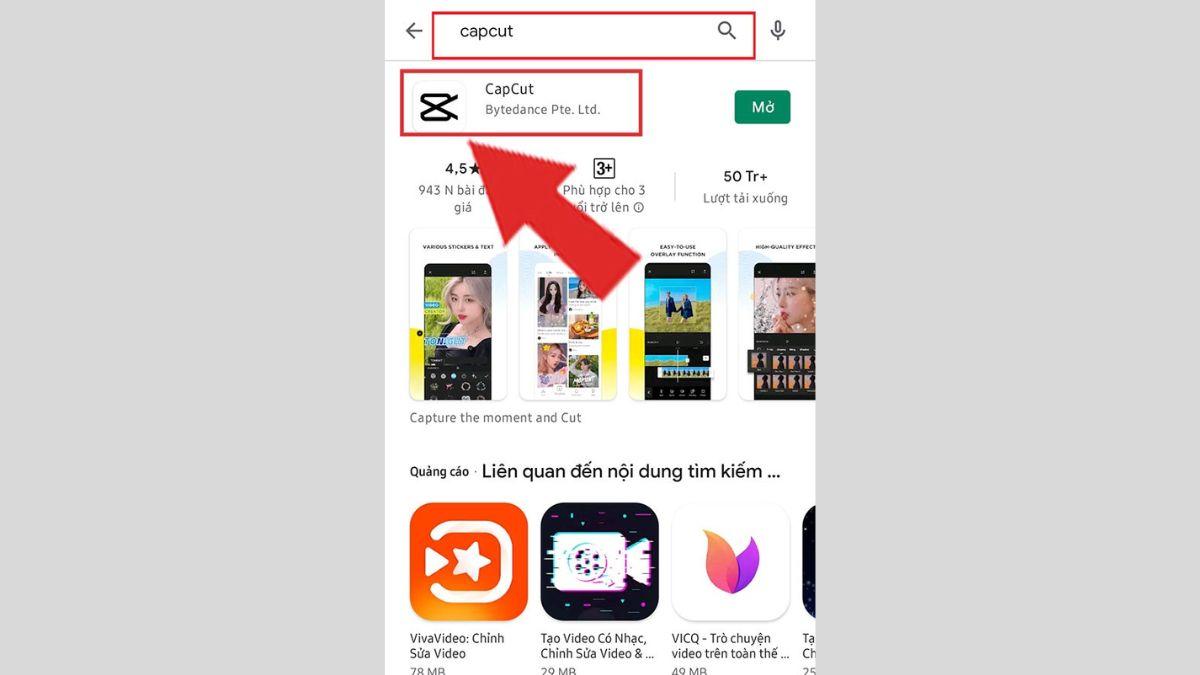Cách tua video nhanh, chậm trên Capcut điện thoại bước 1