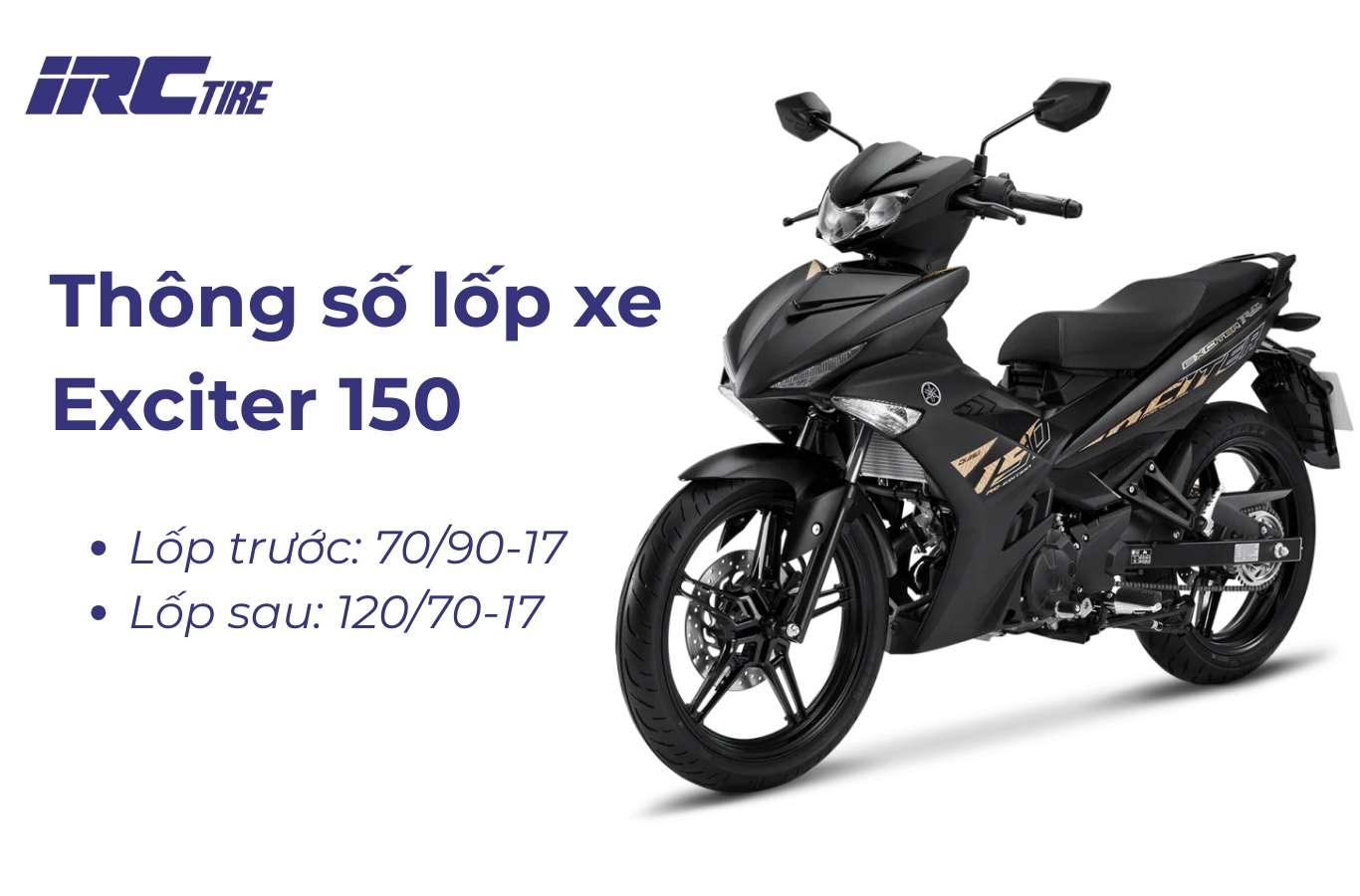 Thông số lốp xe Exciter 150