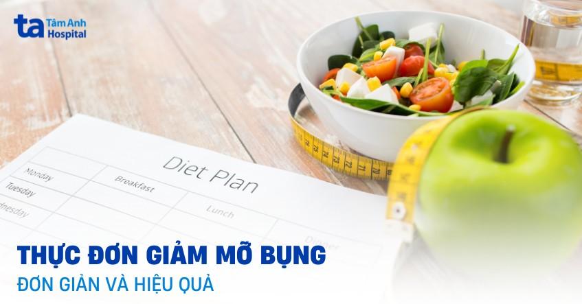 thực đơn giảm mỡ bụng