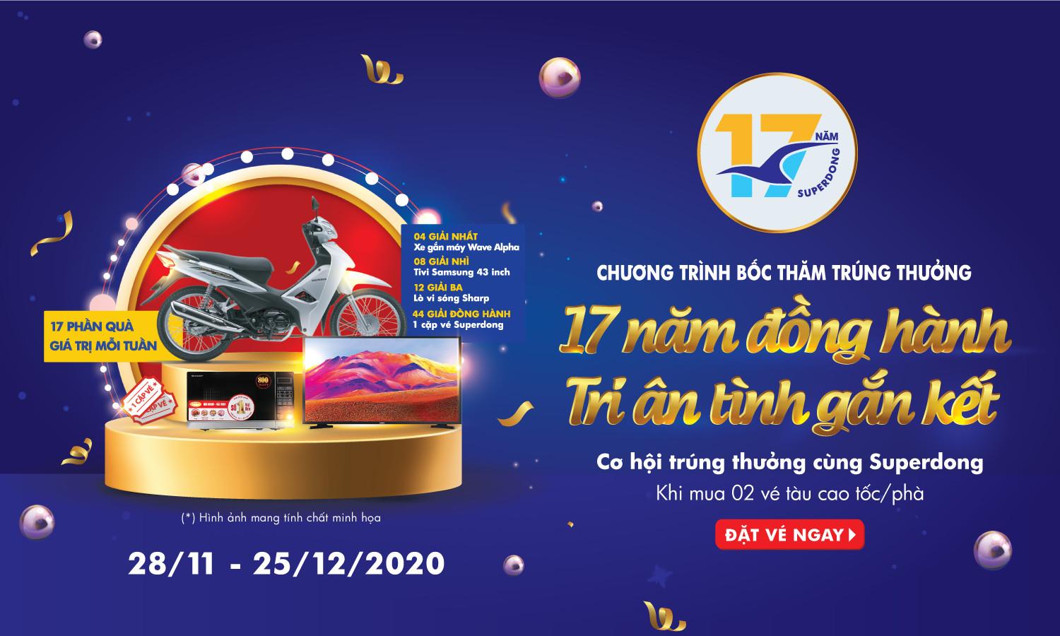 superdong triển khai chương trình khuyến mại 17 năm đồng hành - tri ân tình gắn kết